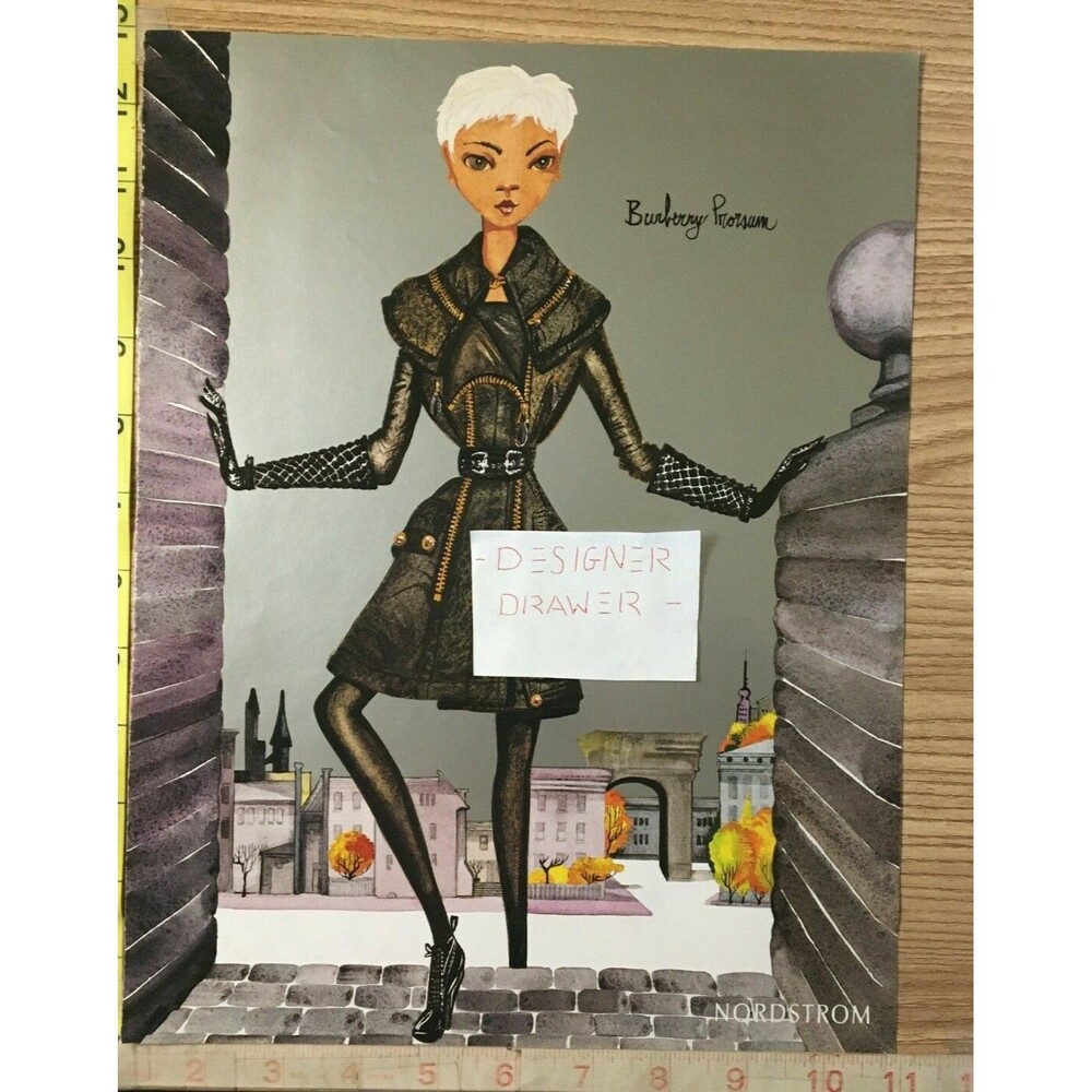 Burberry Fashions Illustrated R. Toledo Nordstrom Print Advertisement